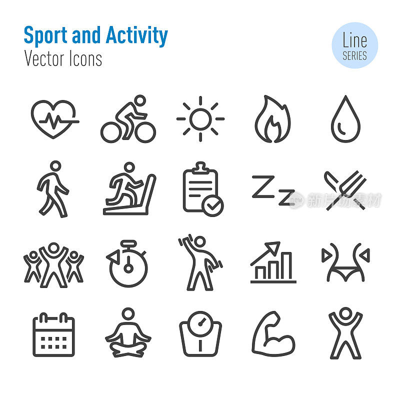 Sport and Activity Icons - Vector Line Series